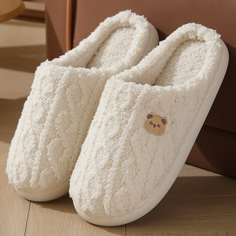 Plaid Plush Slippers