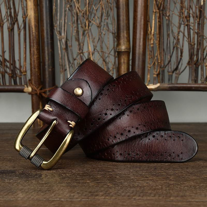 Retro Chino Leather Belt