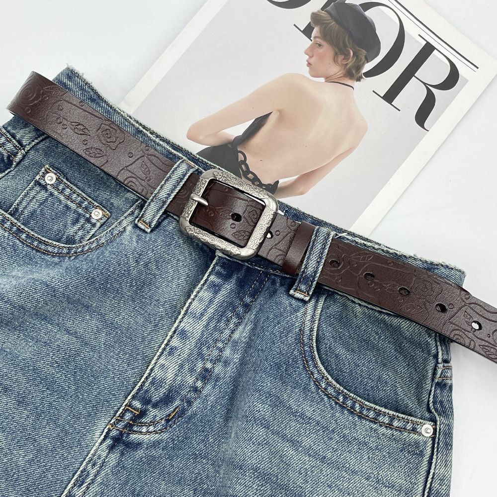 Embossed Leather Belt