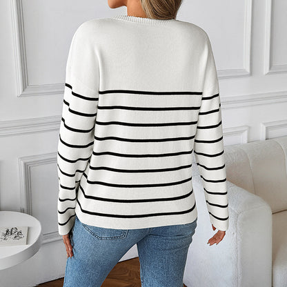 V-neck Long Sleeve Sweater