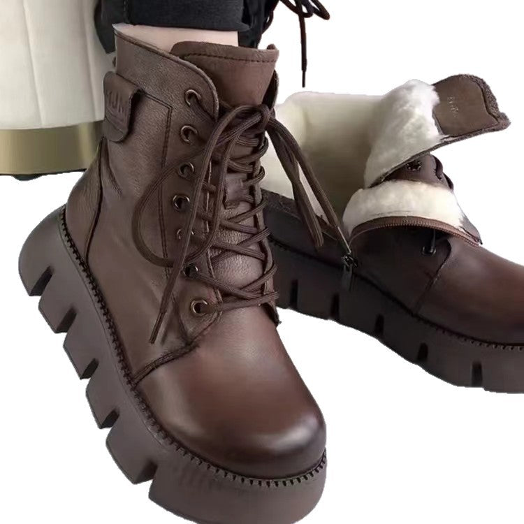 Fleece-Lined Snow Boots