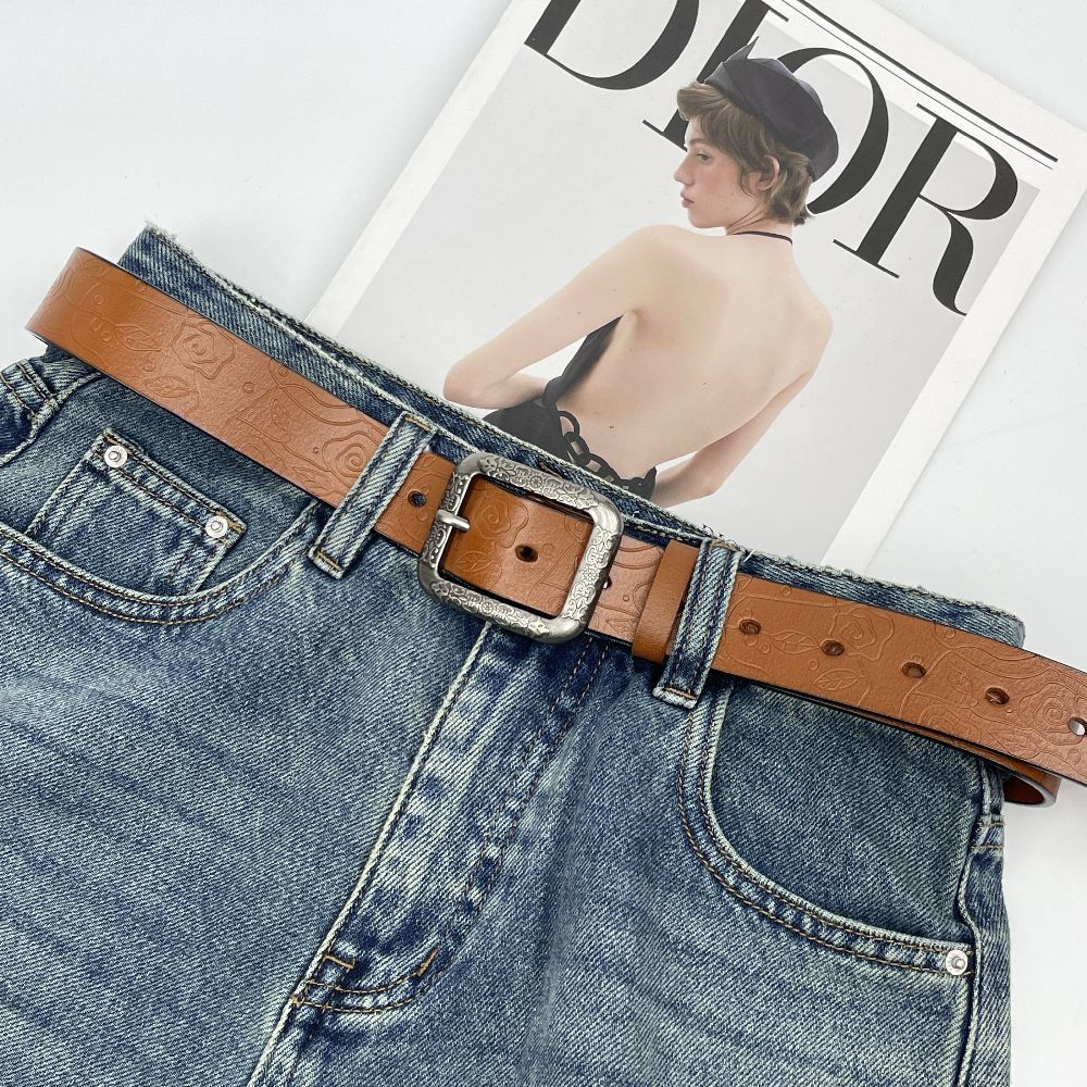 Embossed Leather Belt