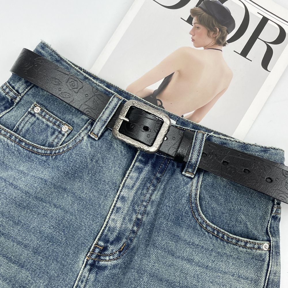 Embossed Leather Belt