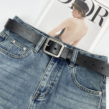 Embossed Leather Belt