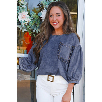 Pocket Design Pullover Top