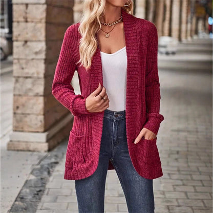 Casual Patchwork Long Sleeve Cardigan Jacket