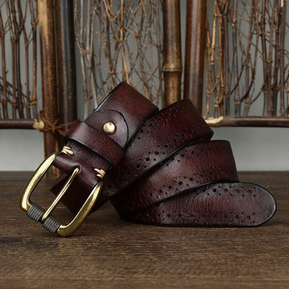 Retro Chino Leather Belt