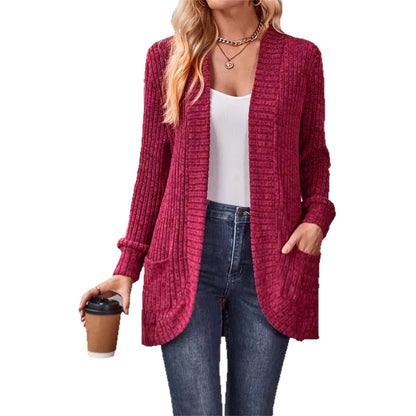 Casual Patchwork Long Sleeve Cardigan Jacket