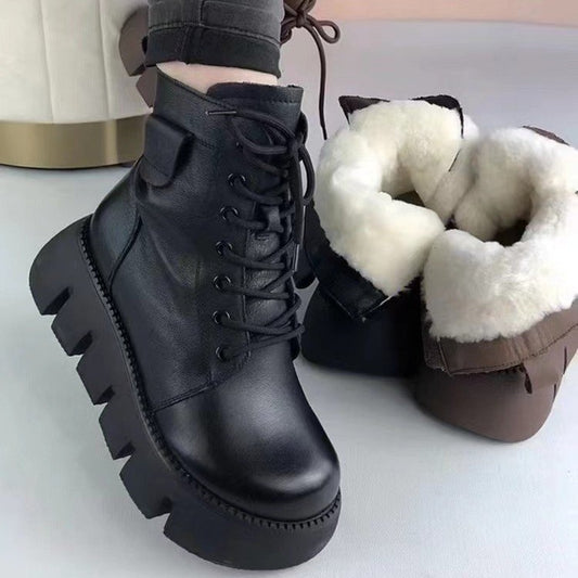 Fleece-Lined Snow Boots
