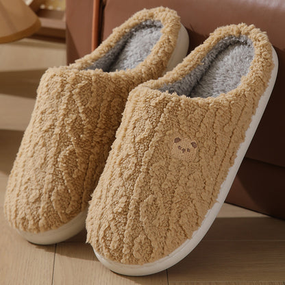 Plaid Plush Slippers