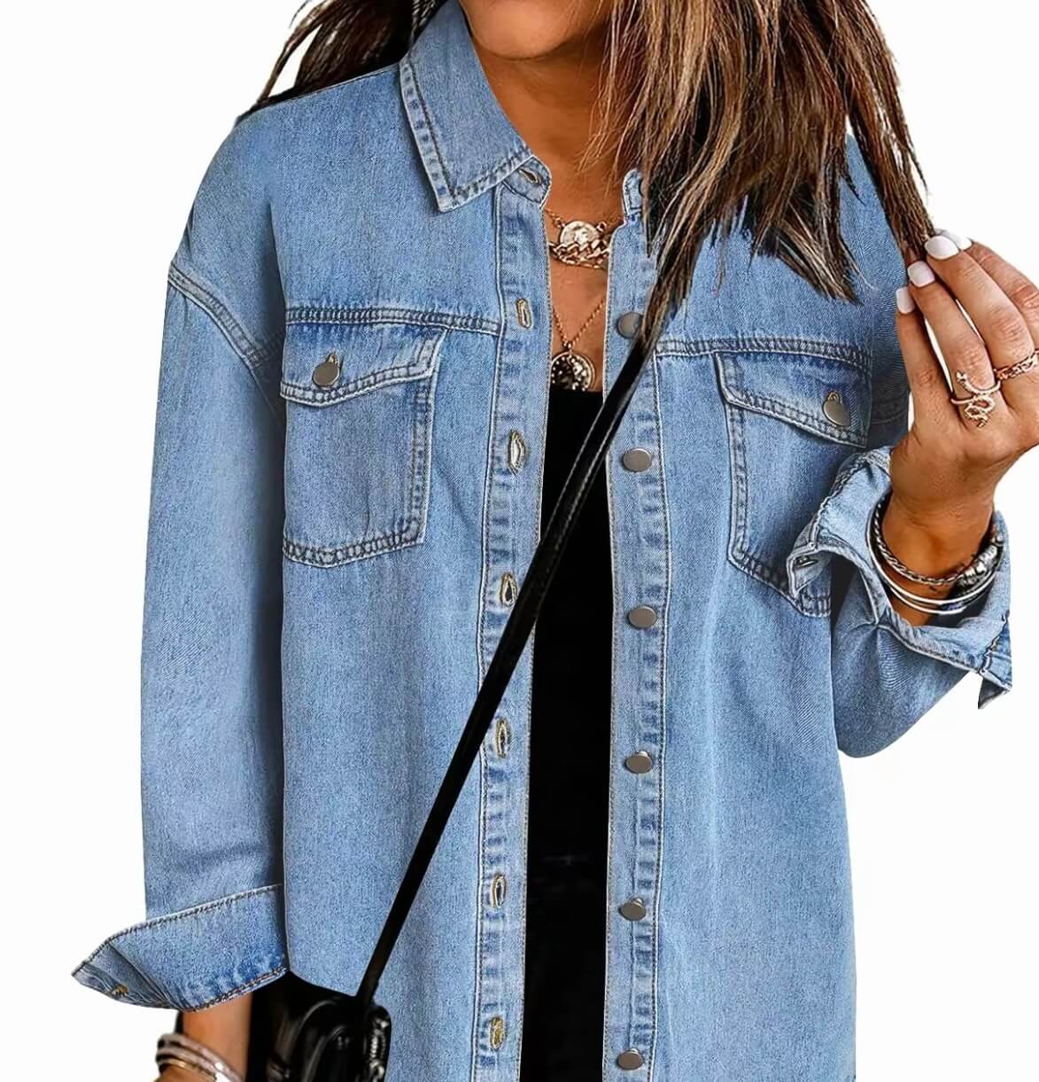 Women's Frayed Hem Denim Jacket