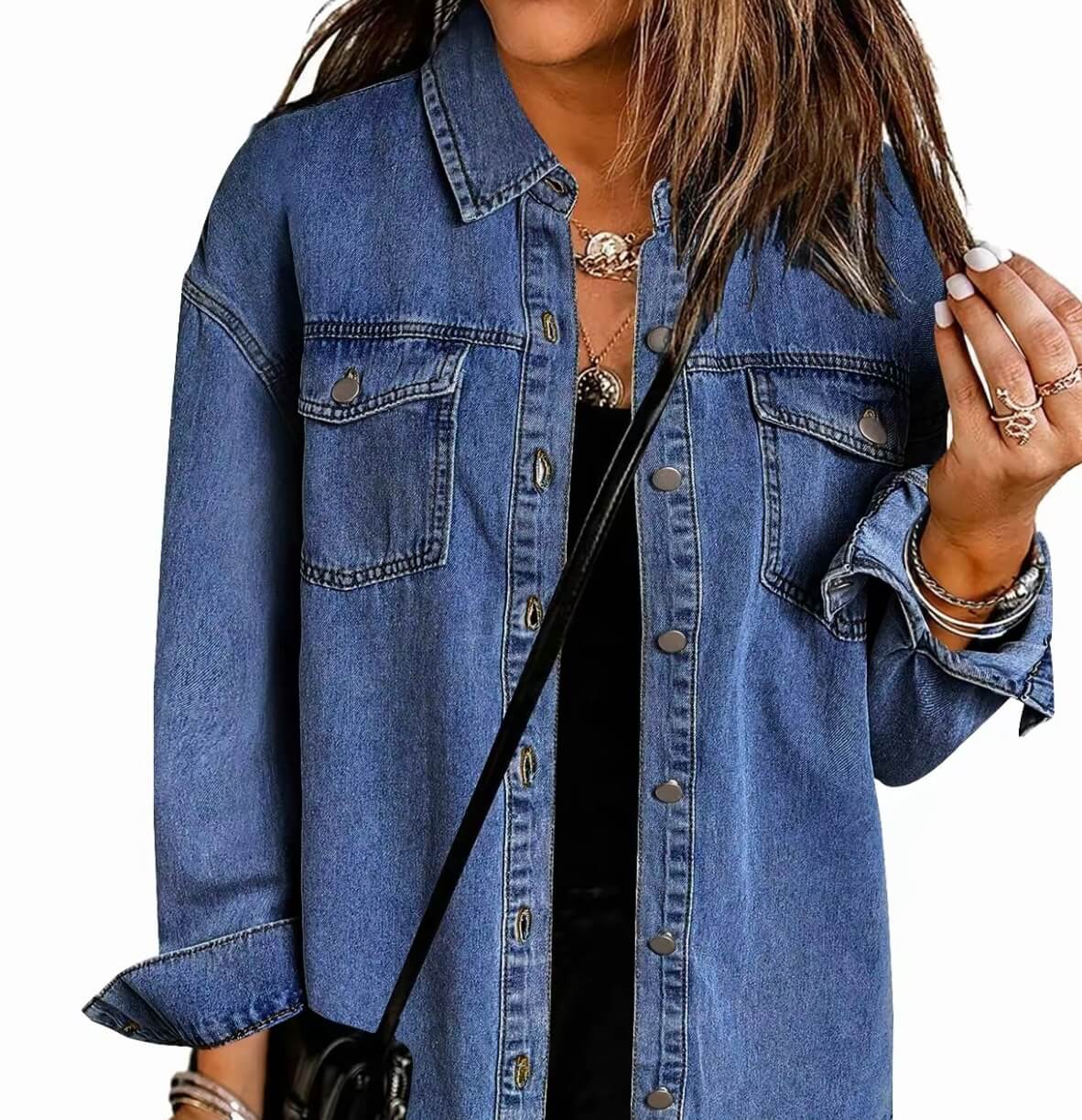 Women's Frayed Hem Denim Jacket