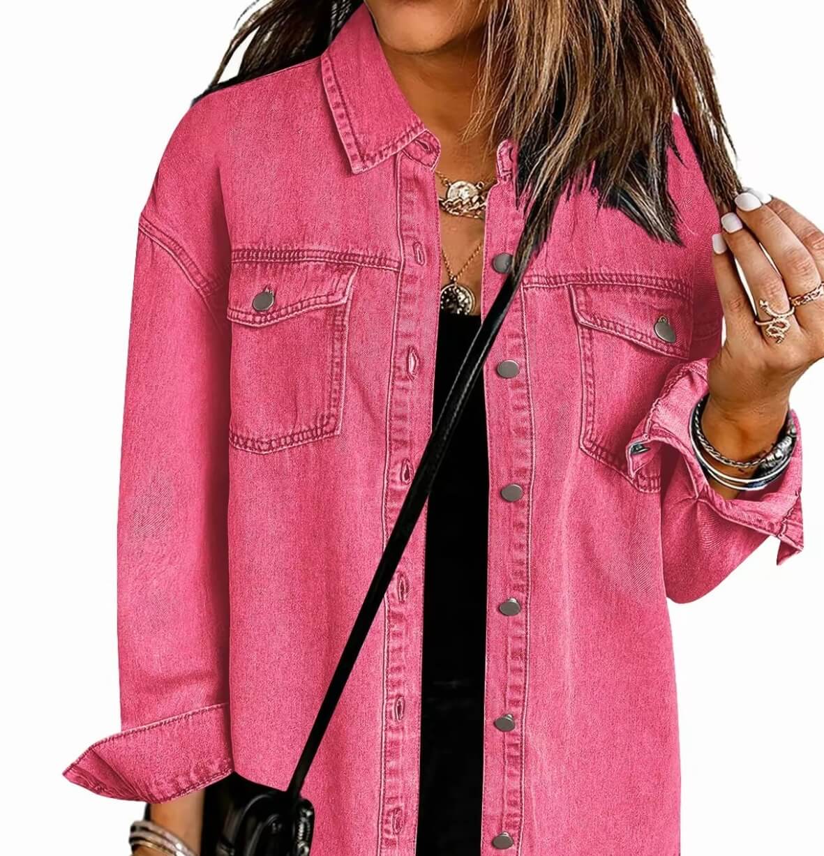 Women's Frayed Hem Denim Jacket