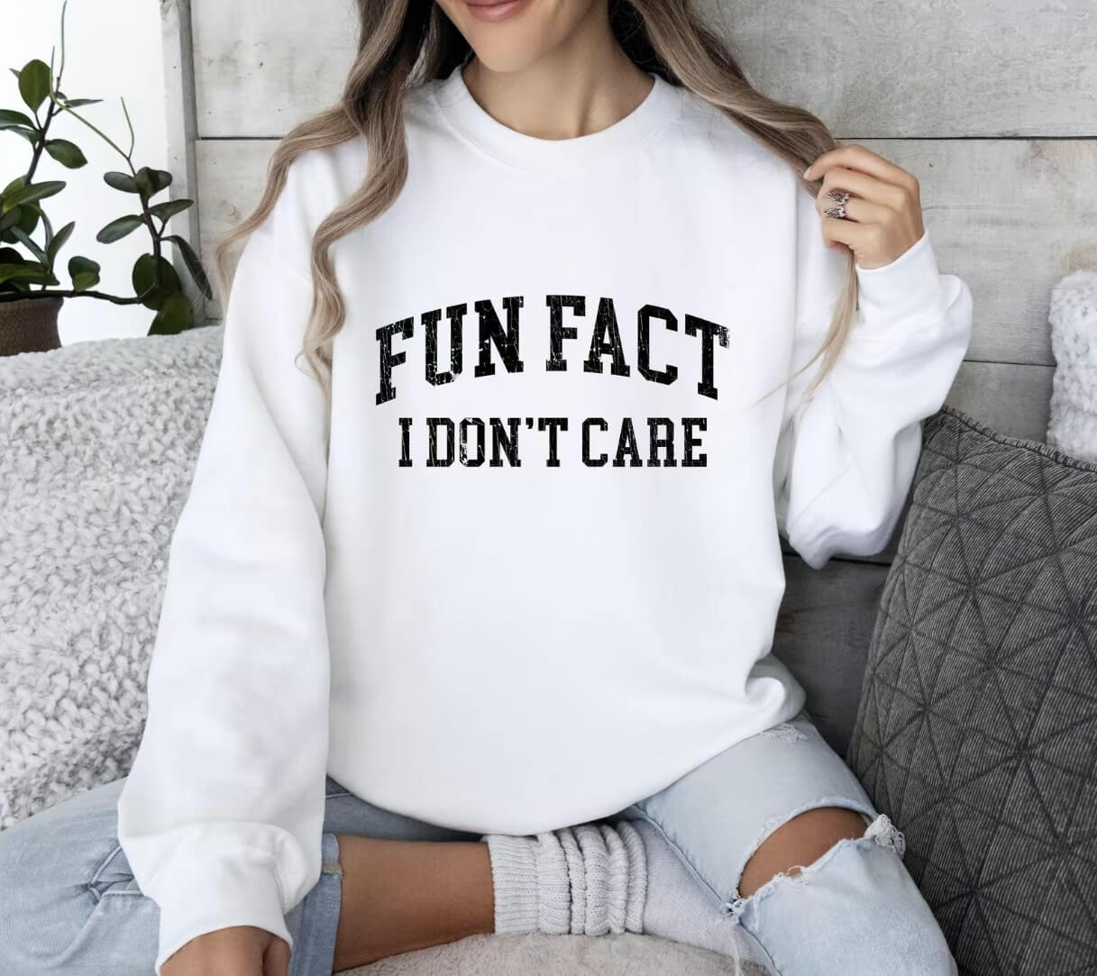Fun Fact I Don't Care Funny Sweatshirt