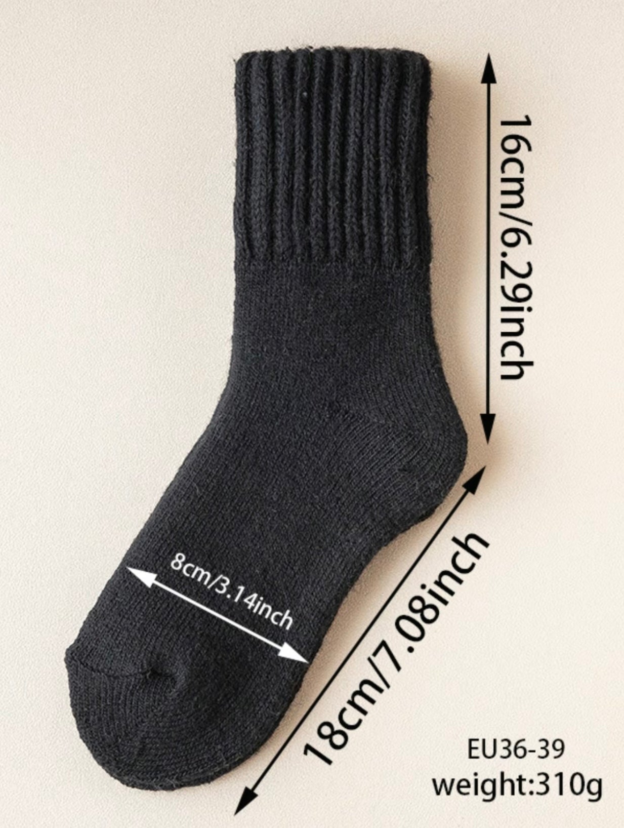 Cozy Solid Mid-Calf Socks