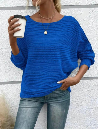 Soft Knit Batwing Sleeve Crew Neck T-Shirt