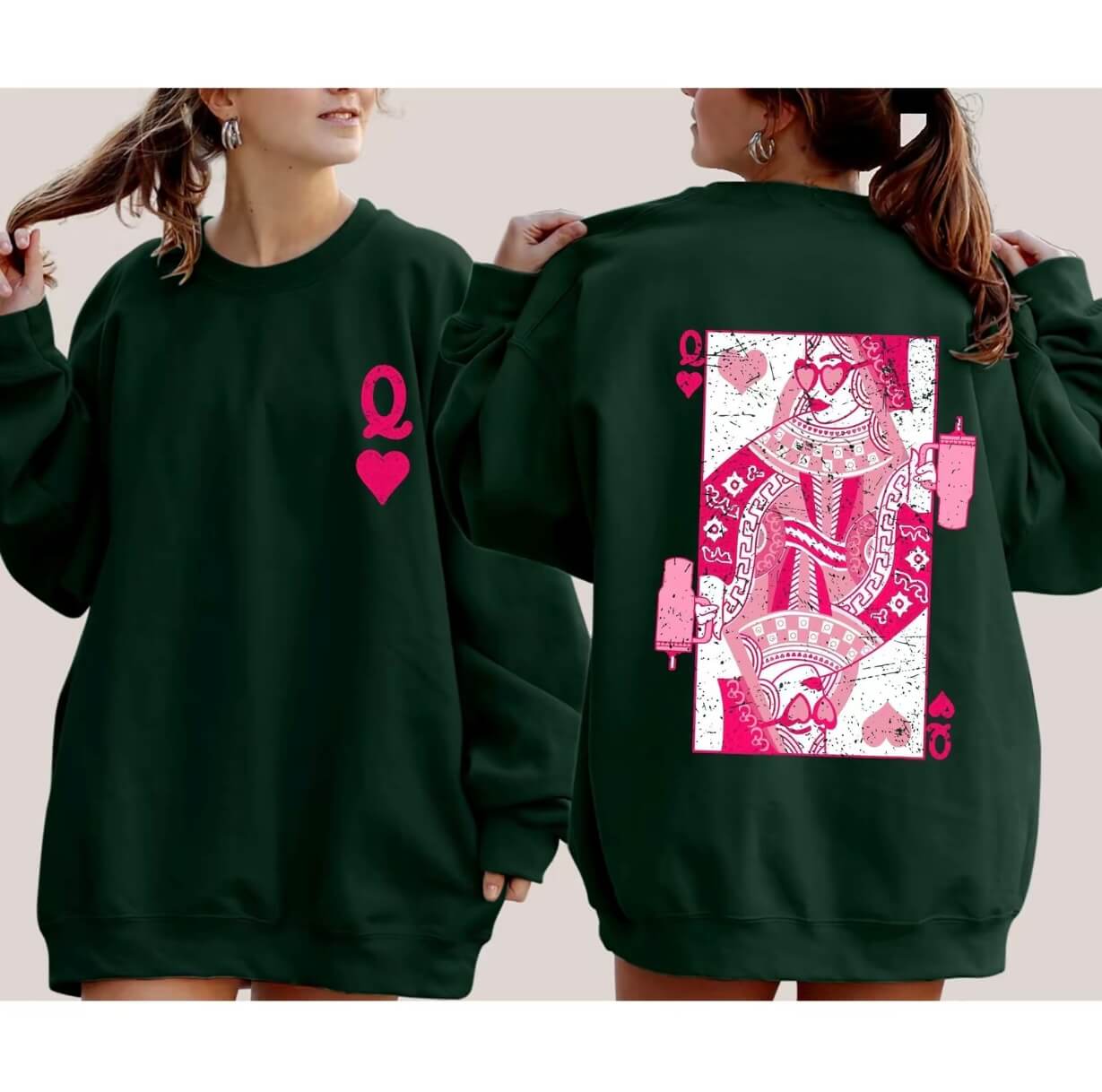 Queen of Hearts Vintage Sweatshirt