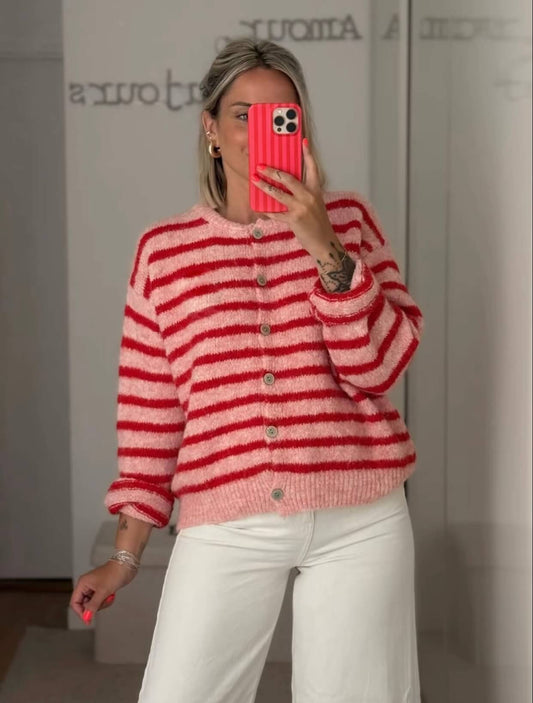 Vintage Striped Cardigan