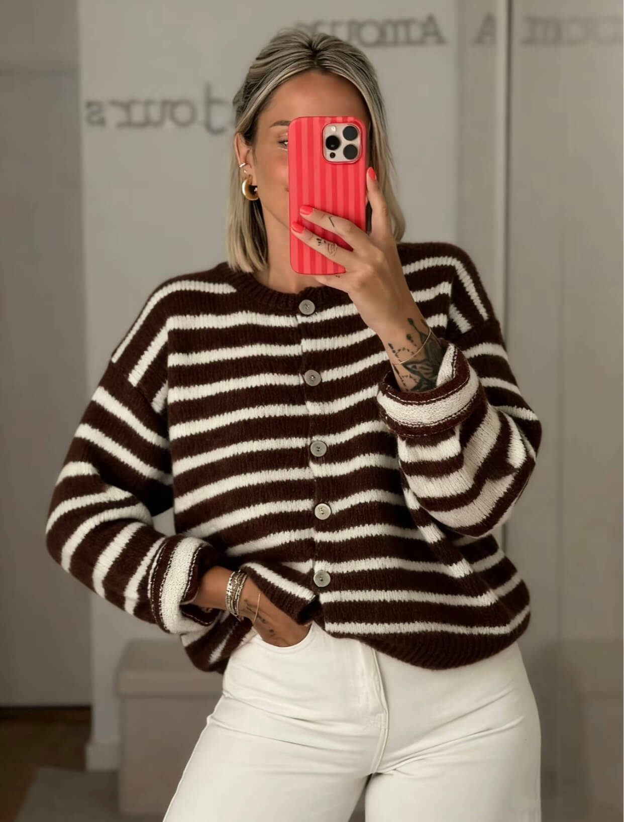 Vintage Striped Cardigan