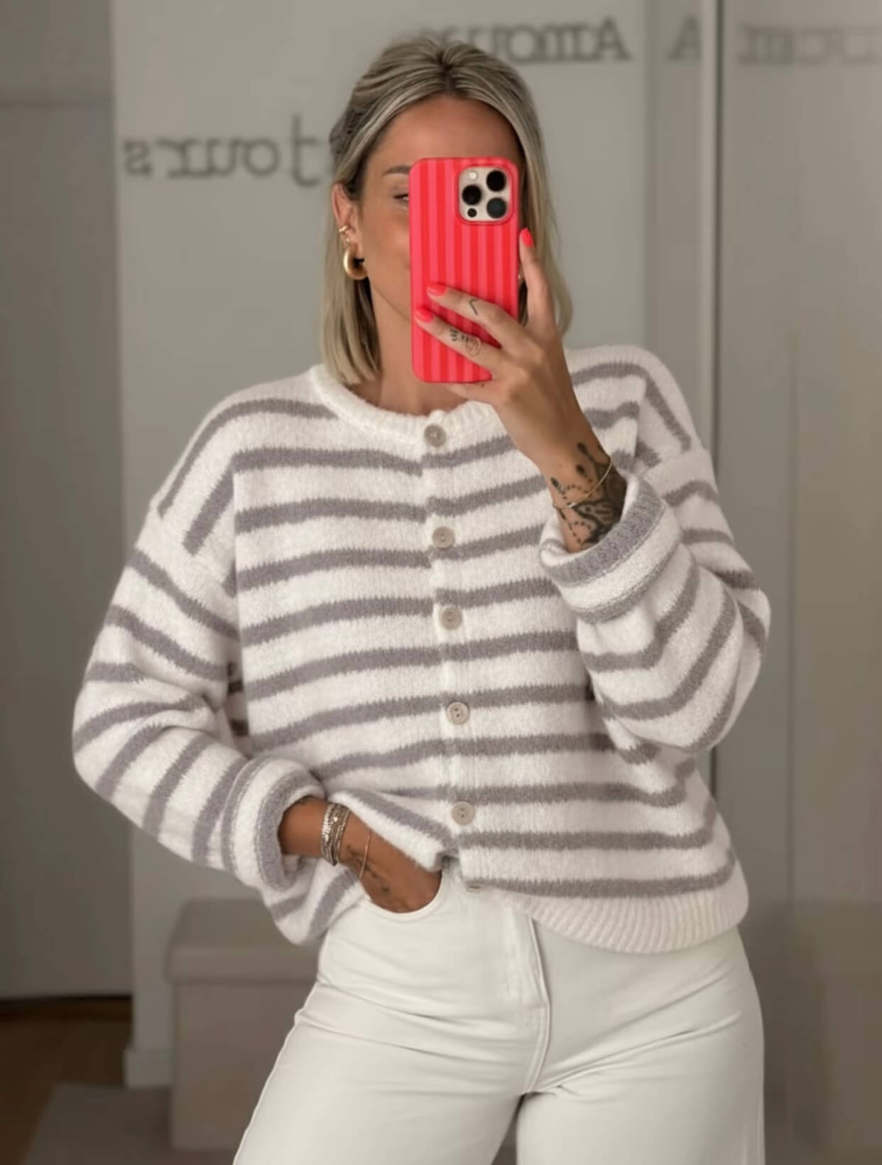 Vintage Striped Cardigan