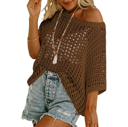 Open-Knit Summer Pullover