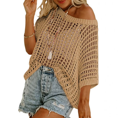 Open-Knit Summer Pullover