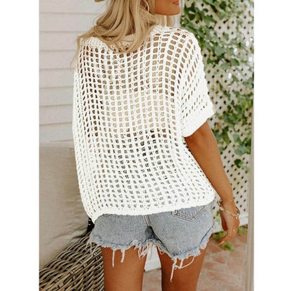 Open-Knit Summer Pullover