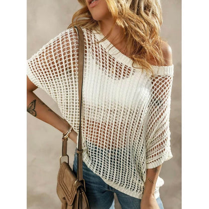 Open-Knit Summer Pullover