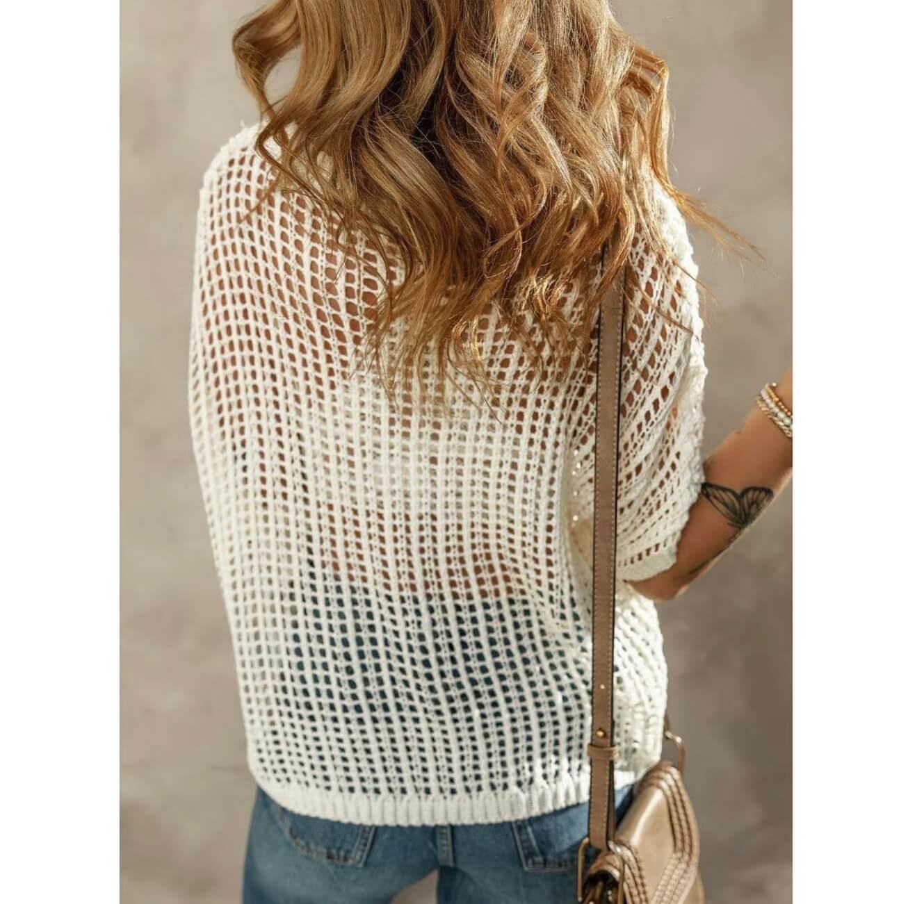 Open-Knit Summer Pullover