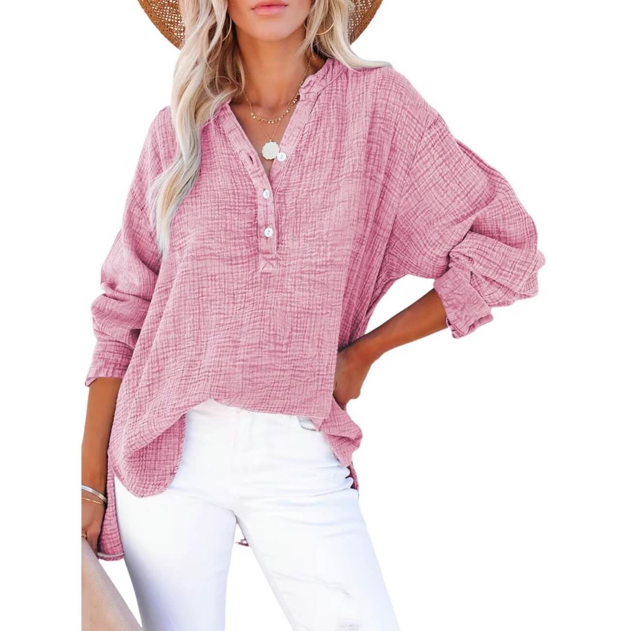 Oversized Cotton Button-Down