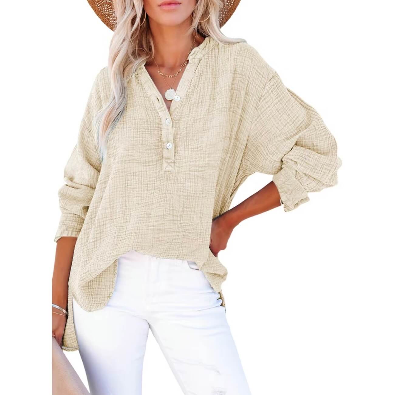 Oversized Cotton Button-Down