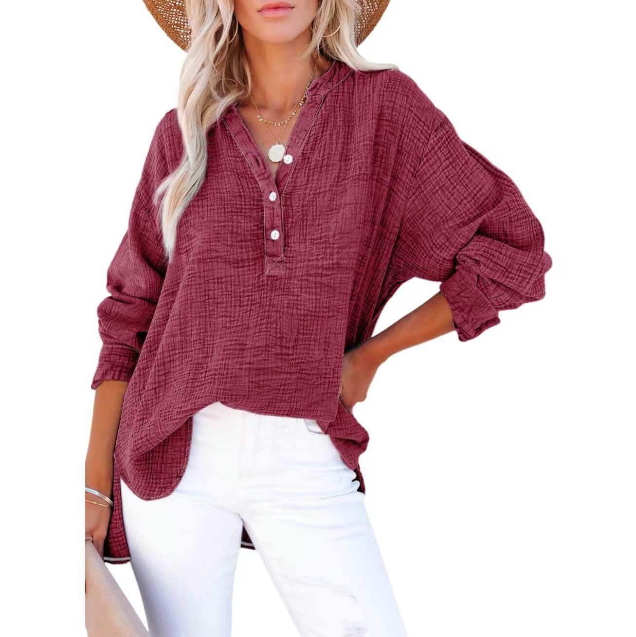 Oversized Cotton Button-Down