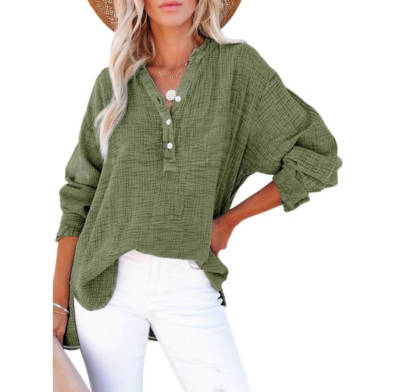 Oversized Cotton Button-Down