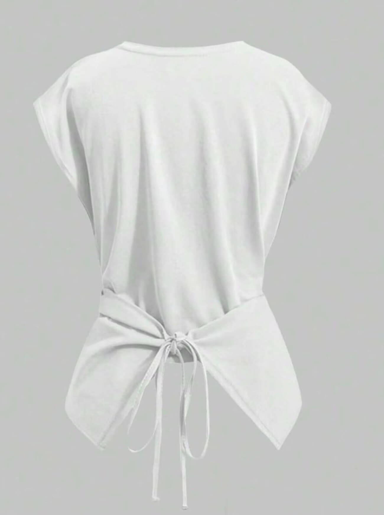 Soft Knit Crossback Tie Tee