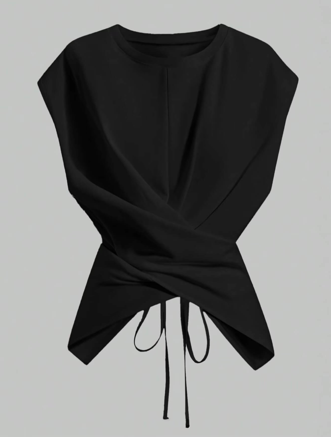 Soft Knit Crossback Tie Tee