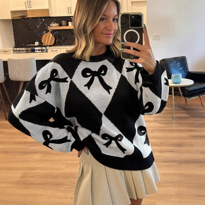 Bow-Knot Pullover Sweater