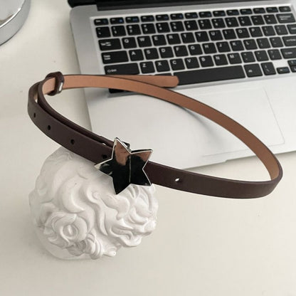 Narrow Leather Waist Belt