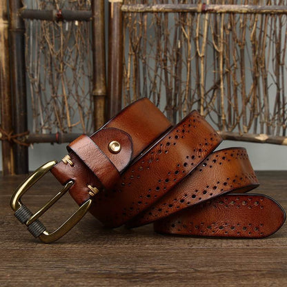 Retro Chino Leather Belt