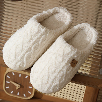 Plaid Plush Slippers
