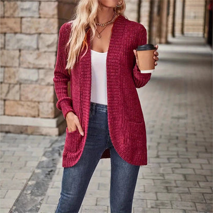Casual Patchwork Long Sleeve Cardigan Jacket