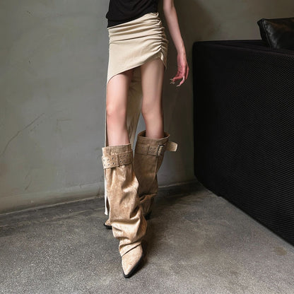 Pointed-Toe Western Boots