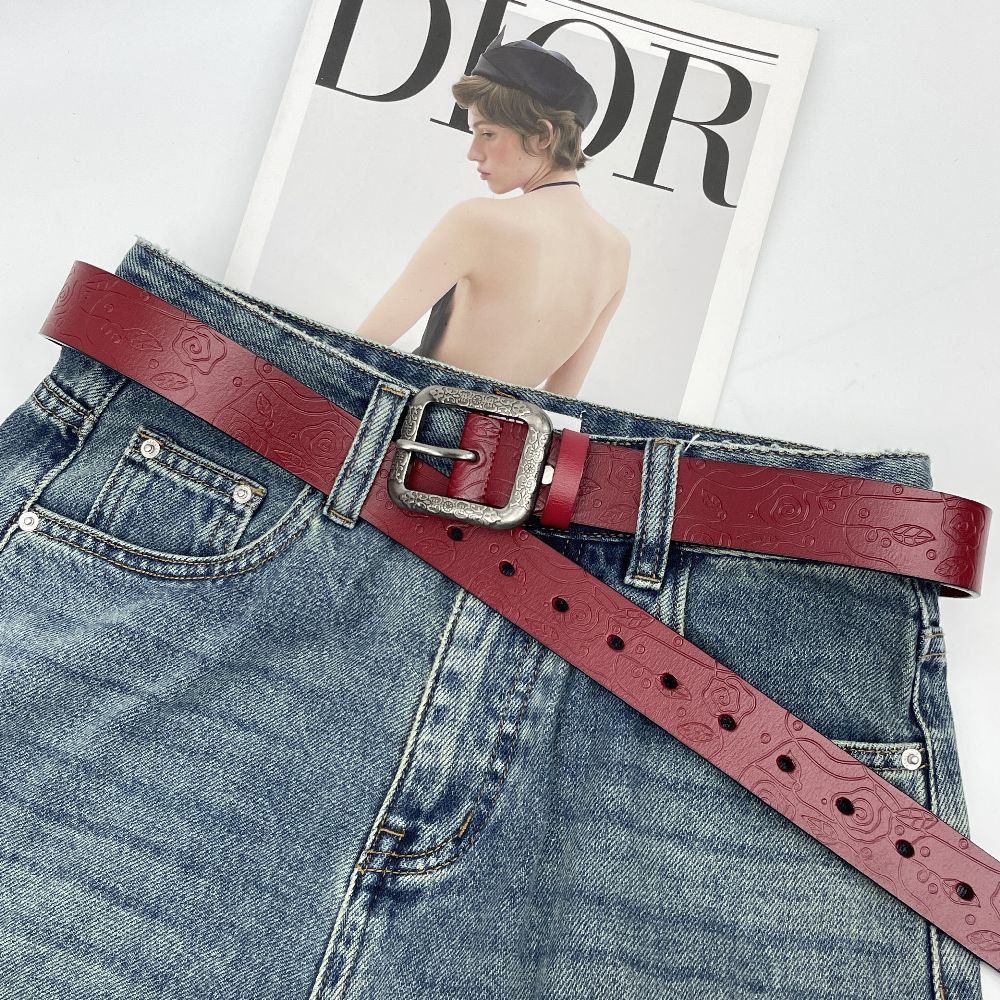 Embossed Leather Belt